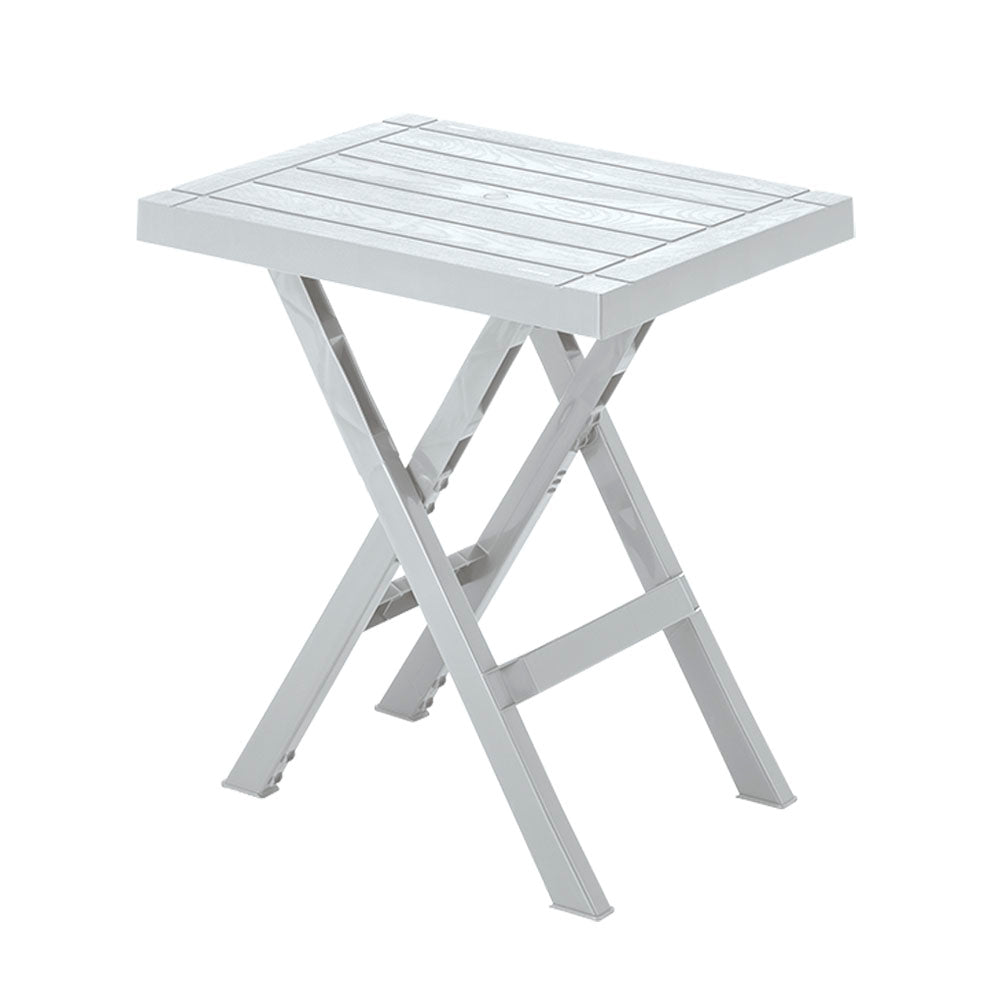 Mesa Auxiliar Plegable Rimax Barú Gris Hielo 65x74.7cm Rectangular - MESAS AUXILIARES | Bylmo