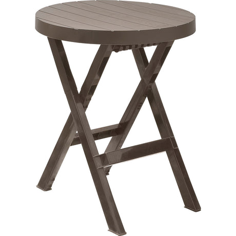 Mesa Auxiliar Plegable Rimax Barú Moca 60.7x74.4cm Circular - MESAS AUXILIARES | Bylmo