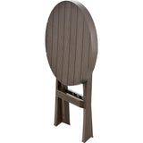 Mesa Auxiliar Plegable Rimax Barú Moca 60.7x74.4cm Circular - MESAS AUXILIARES | Bylmo