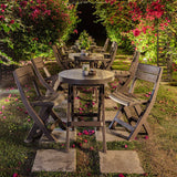 Mesa Auxiliar Plegable Rimax Barú Moca 60.7x74.4cm Circular - MESAS AUXILIARES | Bylmo