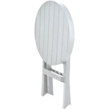 Mesa Auxiliar Plegable Rimax Barú Gris Hielo 60.7x74.4cm Circular - MESAS AUXILIARES | Bylmo