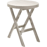 Mesa Auxiliar Plegable Rimax Barú Taupe 60.7x74.4cm Circular - MESAS AUXILIARES | Bylmo