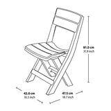 Combo Mesa Auxiliar y Sillas Rimax Barú Gris Hielo 60.7x74.4cm Circular - MESAS AUXILIARES | Bylmo