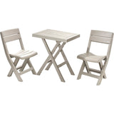 Combo Mesa Auxiliar y Sillas Rimax Barú Taupe 149x81cm Cuadrado - MESAS AUXILIARES | Bylmo