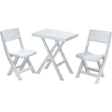 Combo Mesa Auxiliar y Sillas Rimax Barú Gris Hielo 149x81cm Cuadrado - MESAS AUXILIARES | Bylmo