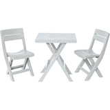 Combo Mesa Auxiliar y Sillas Rimax Barú Gris Hielo 149x81cm Cuadrado - MESAS AUXILIARES | Bylmo