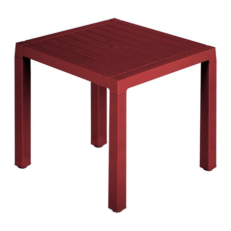 Mesa Auxiliar Rimax Barú Trendy Rojo 75.3x73.5cm Cuadrado - MESAS AUXILIARES | Bylmo
