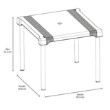 Mesa Auxiliar Rimax Shia Negro 85.6x72.5cm Cuadrado - MESAS AUXILIARES | Bylmo