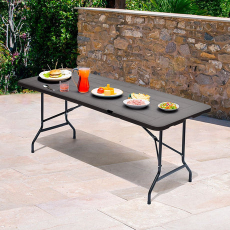 Mesa Banquetera Rimax Negro 180x74cm Rectangular - MESAS AUXILIARES | Bylmo