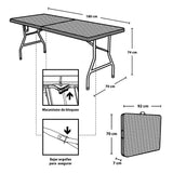 Mesa Banquetera Rimax Café 180x74cm Rectangular - MESAS AUXILIARES | Bylmo