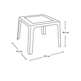 Mesa Infantil Rimax Pequeñín Gris Hielo 70.7x50.7cm Cuadrado - MESAS AUXILIARES | Bylmo