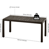 Mesa Auxiliar Familiar Rimax Barú Wengue 153x73.4cm Rectangular - MESAS AUXILIARES | Bylmo