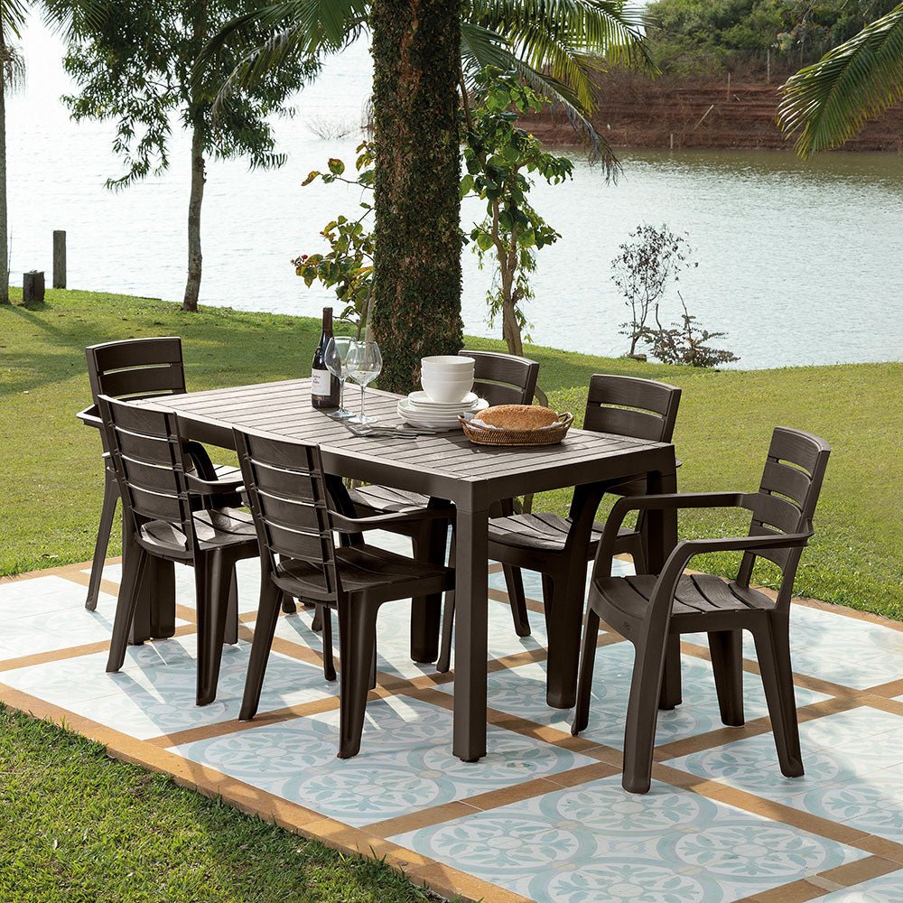 Mesa Auxiliar Familiar Rimax Barú Wengue 153x73.4cm Rectangular - MESAS AUXILIARES | Bylmo