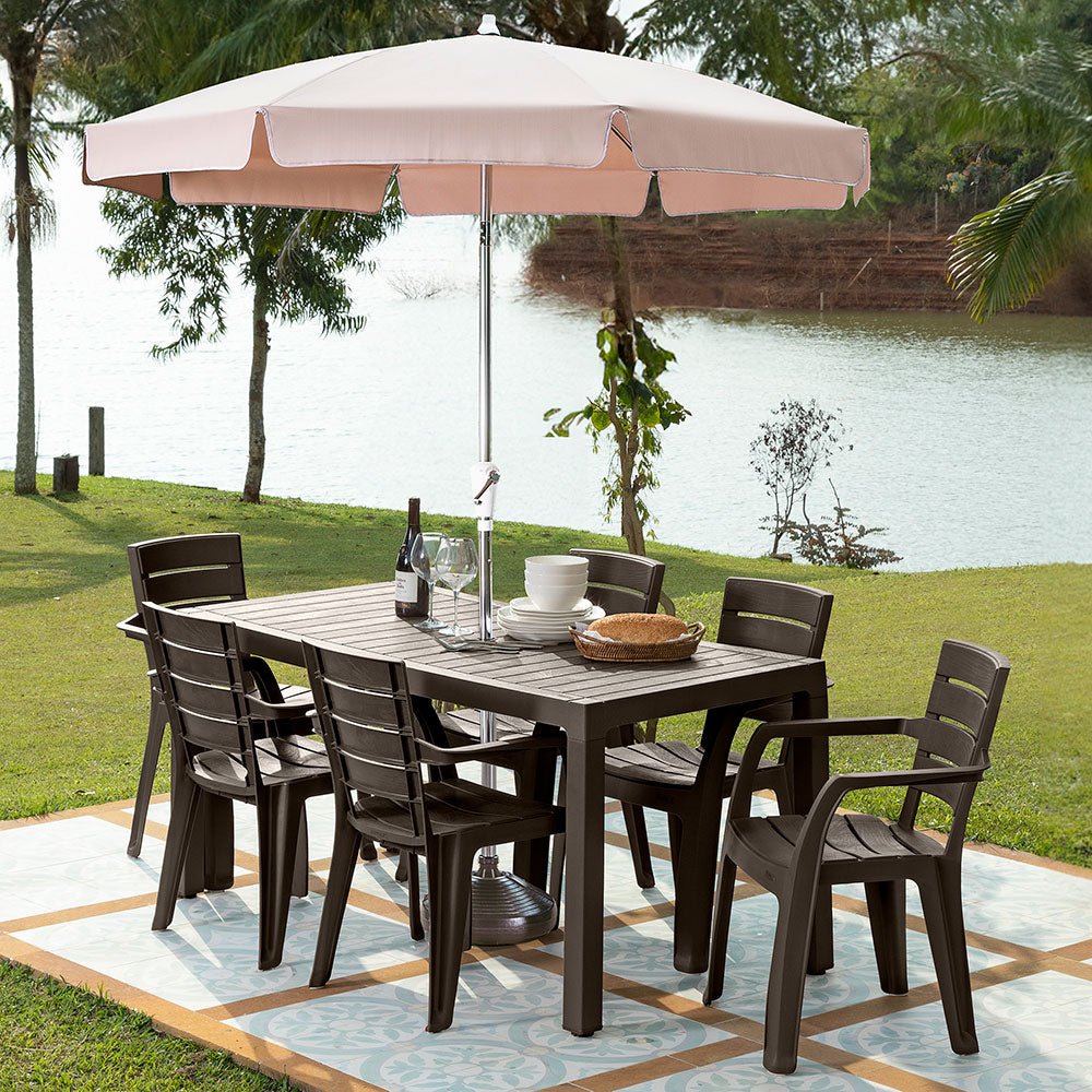 Mesa Auxiliar Familiar Rimax Barú Wengue 153x73.4cm Rectangular - MESAS AUXILIARES | Bylmo