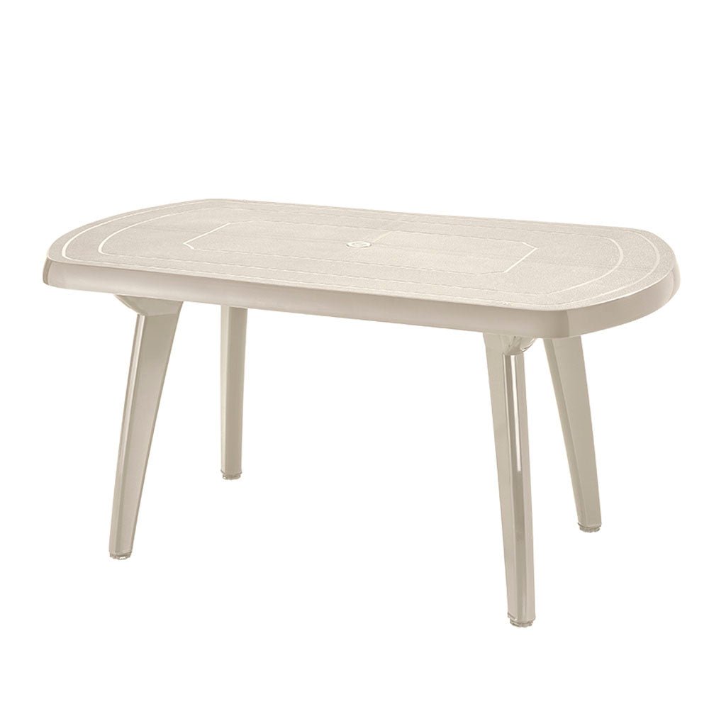 Mesa Auxiliar Rimax Lotus Taupe 139.8x71.4cm Ovalado - MESAS AUXILIARES | Bylmo