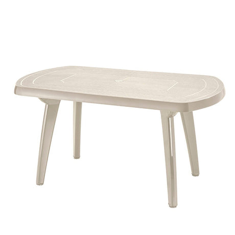 Mesa Auxiliar Rimax Lotus Taupe 139.8x71.4cm Ovalado - MESAS AUXILIARES | Bylmo