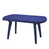 Mesa Auxiliar Rimax Lotus Azul Navy 139.8x71.4cm Ovalado - MESAS AUXILIARES | Bylmo