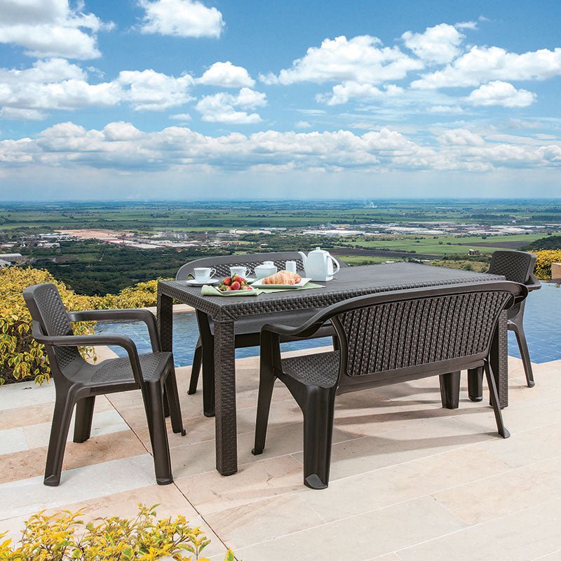 Mesa Auxiliar Familiar Rimax Wengue 150.5x72.5cm Rectangular - MESAS AUXILIARES | Bylmo