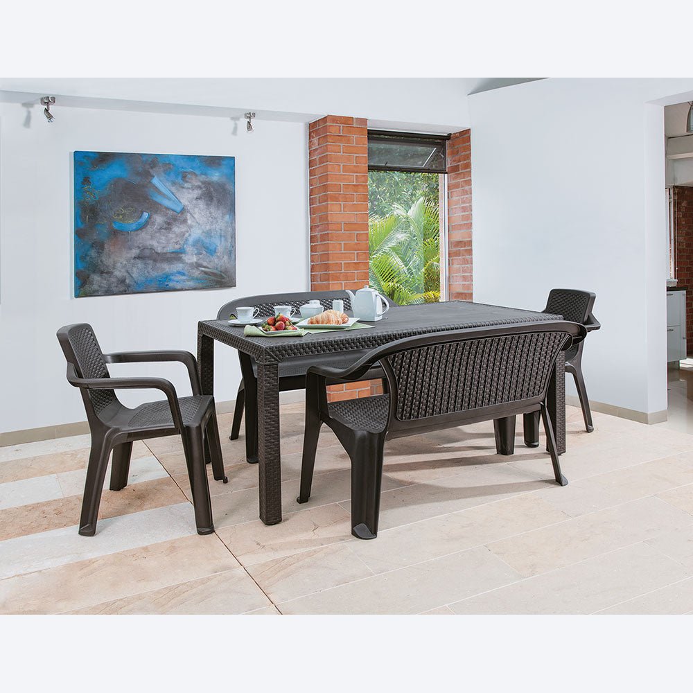 Mesa Auxiliar Familiar Rimax Wengue 150.5x72.5cm Rectangular - MESAS AUXILIARES | Bylmo