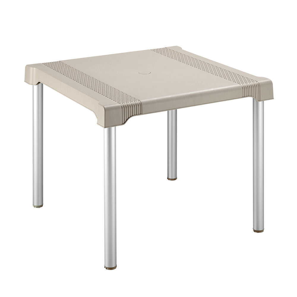 Mesa Auxiliar Rimax Shia Taupe 85.6x72.5cm Cuadrado - MESAS AUXILIARES | Bylmo