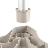 Mesa Auxiliar Rimax Shia Taupe 85.6x72.5cm Cuadrado - MESAS AUXILIARES | Bylmo