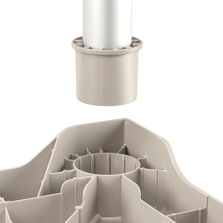 Mesa Auxiliar Rimax Shia Taupe 85.6x72.5cm Cuadrado - MESAS AUXILIARES | Bylmo