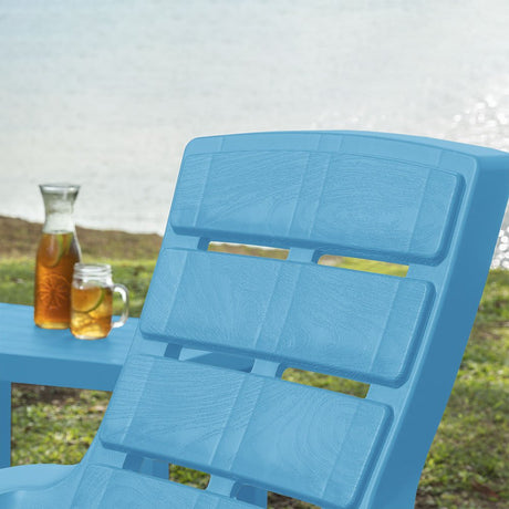 Silla Playera Rimax Barú Azul Turquesa 67.5x89.1cm con Apoya Brazos y con Espaldar - SILLAS DE EXTERIOR | Bylmo