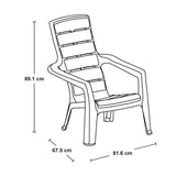 Silla Playera Rimax Barú Azul Turquesa 67.5x89.1cm con Apoya Brazos y con Espaldar - SILLAS DE EXTERIOR | Bylmo