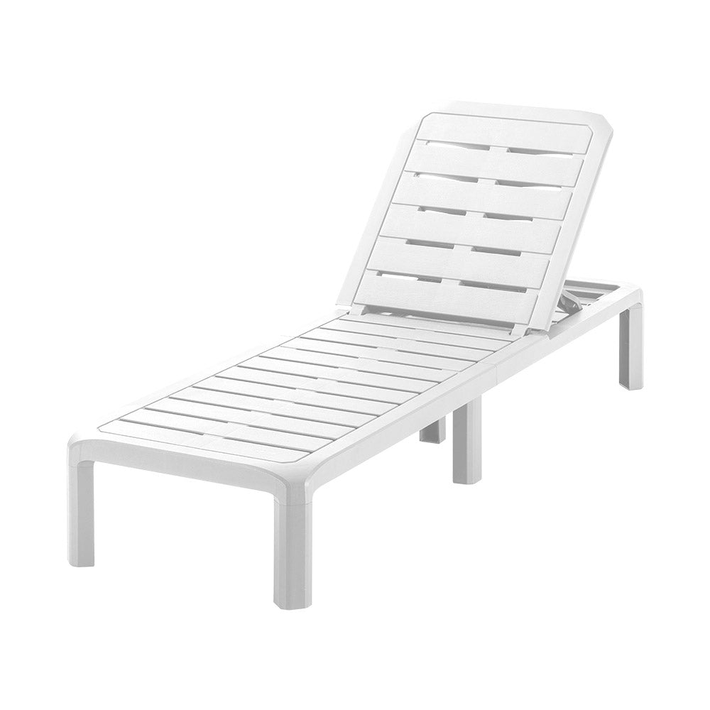 Cama Asoleadora Rimax Barú Blanco 57.5x29cm con Espaldar - SILLAS DE EXTERIOR | Bylmo