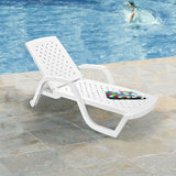 Cama Asoleadora Rimax Arrecife Blanco 69x46.7cm con Apoya Brazos y con Espaldar - SILLAS DE EXTERIOR | Bylmo