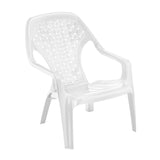 Silla Playera Rimax Blanco 60.1x74.8cm con Apoya Brazos y con Espaldar - SILLAS DE EXTERIOR | Bylmo