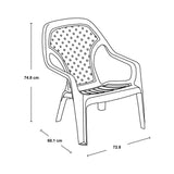 Silla Playera Rimax Taupe 60.1x74.8cm con Apoya Brazos y con Espaldar - SILLAS DE EXTERIOR | Bylmo