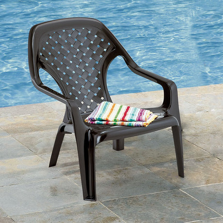 Silla Playera Rimax Wengue 60.1x74.8cm con Apoya Brazos y con Espaldar - SILLAS DE EXTERIOR | Bylmo