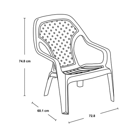 Silla Playera Rimax Wengue 60.1x74.8cm con Apoya Brazos y con Espaldar - SILLAS DE EXTERIOR | Bylmo