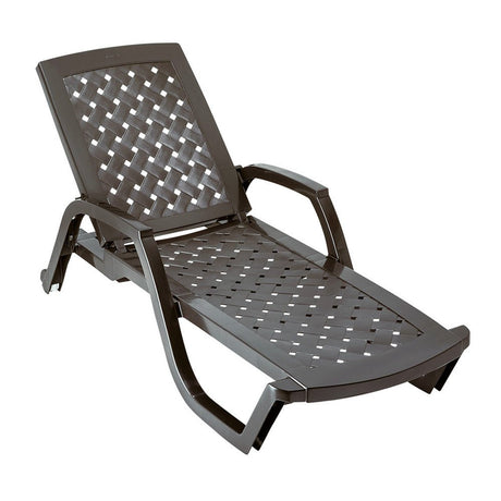 Cama Asoleadora Rimax Arrecife Wengue 69x46.7cm con Apoya Brazos y con Espaldar - SILLAS DE EXTERIOR | Bylmo