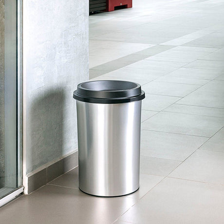 Papelera Rimax Evo Negro 32.5x47.5cm de 25 Litros para Papeles sin Tapa - BASUREROS Y PAPELERAS | Bylmo