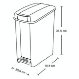 Basurero Rimax Negro 30x37.5cm de 10 Litros para No Aprovechables con Tapa De Pedal - BASUREROS Y PAPELERAS | Bylmo