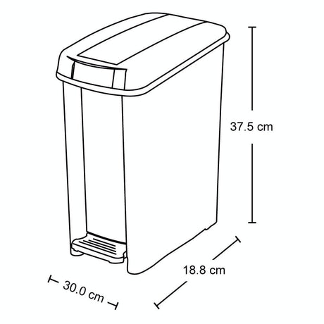 Basurero Rimax Blanco 30x37.5cm de 10 Litros para Aprovechables con Tapa De Pedal - BASUREROS Y PAPELERAS | Bylmo