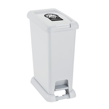 Basurero Rimax Blanco 39x49cm de 20 Litros para Aprovechables con Tapa De Pedal - BASUREROS Y PAPELERAS | Bylmo