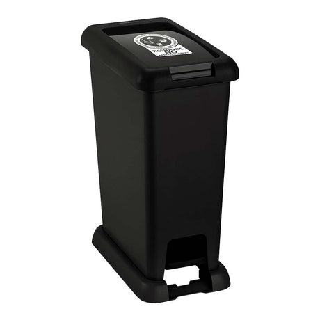 Basurero Rimax Negro 46.5x58.5cm de 35 Litros para No Aprovechables con Tapa De Pedal - BASUREROS Y PAPELERAS | Bylmo