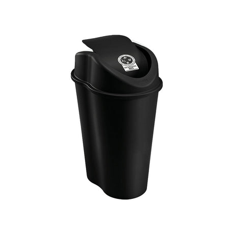 Papelera Rimax Style Negro 29.2x44cm de 10 Litros para No Aprovechables con Tapa Basculante - BASUREROS Y PAPELERAS | Bylmo