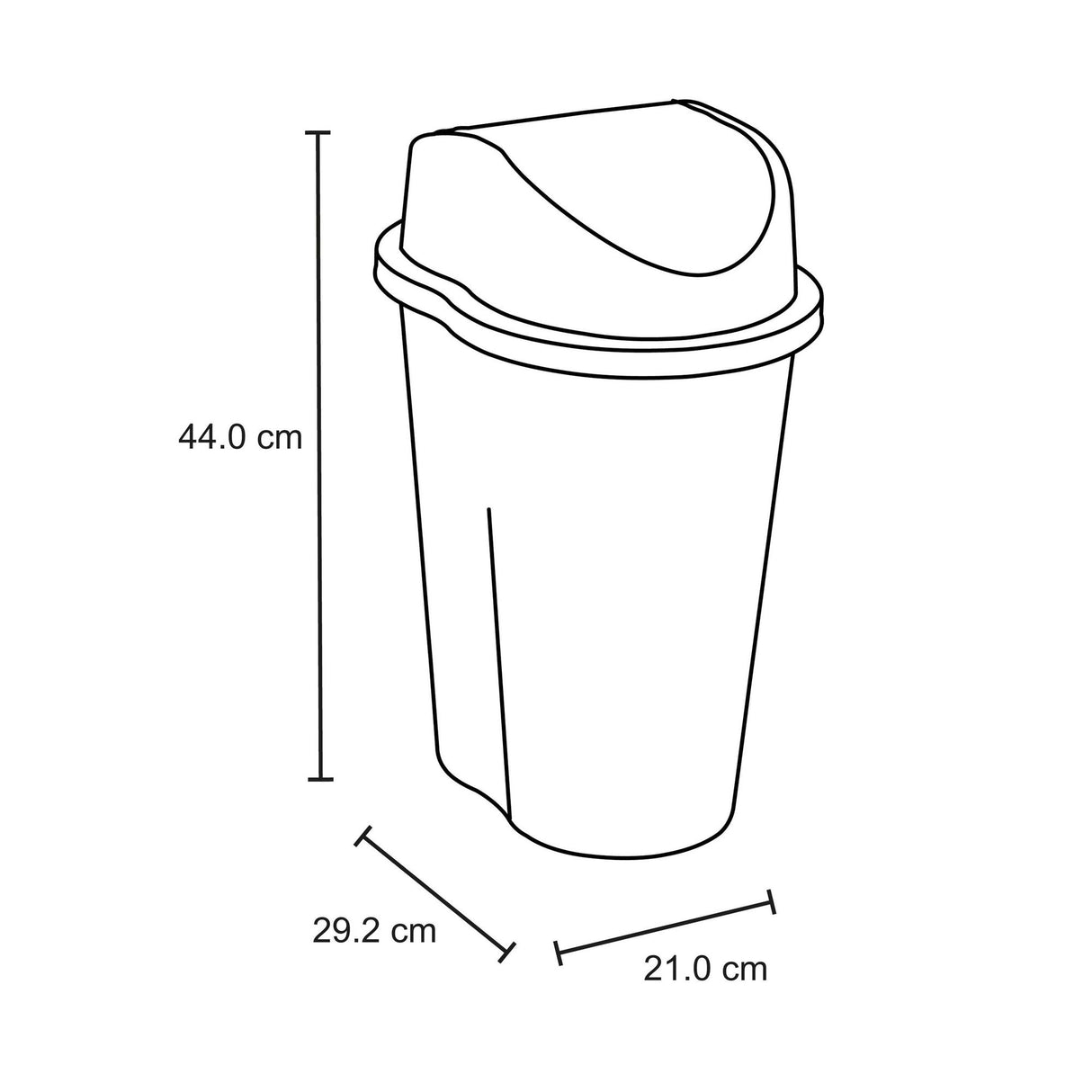 Papelera Rimax Style Verde 29.2x44cm de 10 Litros para Organicos con Tapa Basculante - BASUREROS Y PAPELERAS | Bylmo
