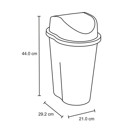 Papelera Rimax Style Verde 29.2x44cm de 10 Litros para Organicos con Tapa Basculante - BASUREROS Y PAPELERAS | Bylmo