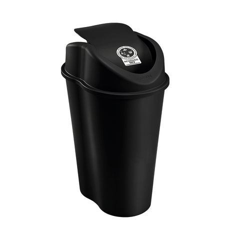 Papelera Rimax Style Negro 39.3x55.4cm de 25 Litros para No Aprovechables con Tapa Basculante - BASUREROS Y PAPELERAS | Bylmo