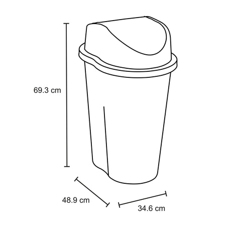 Papelera Rimax Evo Verde 48.9x69.3cm de 50 Litros para Organicos con Tapa Basculante - BASUREROS Y PAPELERAS | Bylmo