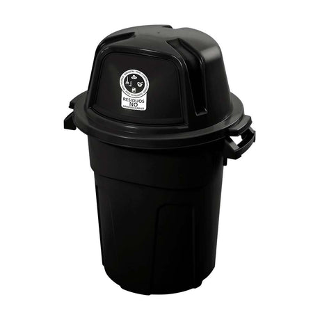 Basurero Rimax Negro 67x89.8cm de 100 Litros para No Aprovechables con Tapa Abatible
