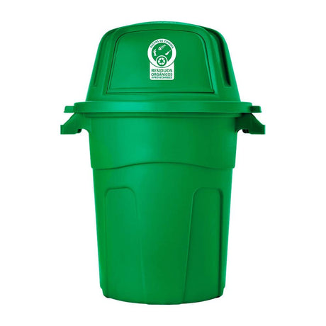 Basurero Rimax Verde 67x89.8cm de 100 Litros para Organicos con Tapa Abatible - BASUREROS Y PAPELERAS | Bylmo