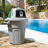 Basurero Rimax Gris 67x89.8cm de 100 Litros para Multiusos con Tapa Abatible - BASUREROS Y PAPELERAS | Bylmo