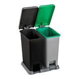 Basurero Rimax Verde y Negro 48.5x43.2cm de 40 Litros para Multiusos con Tapa De Pedal - BASUREROS Y PAPELERAS | Bylmo