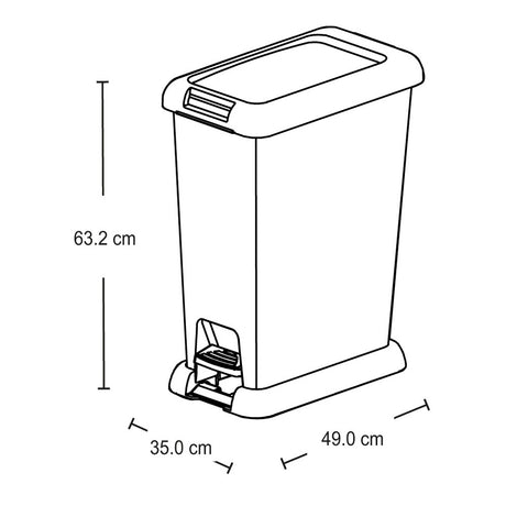 Basurero Rimax Rojo 46.5x58.5cm de 35 Litros para Riesgo Biologico con Tapa De Pedal - BASUREROS Y PAPELERAS | Bylmo